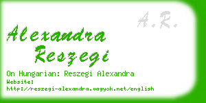 alexandra reszegi business card